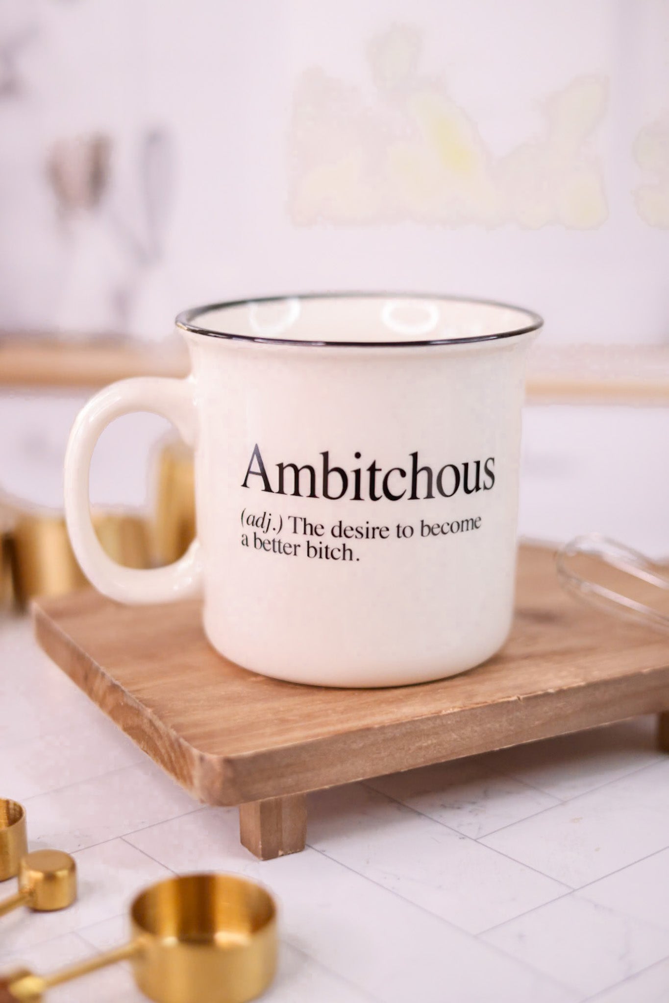 Black and White Ceramic Catchphrase Mugs (4 Styles) - Whiskey Skies - HIGH JIMMIE