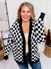 Black and White Checkered Cardigan - Whiskey Skies - MICHELLE MAE