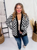 Black and White Checkered Cardigan - Whiskey Skies - MICHELLE MAE