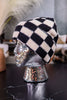 Black and White Checkered Knit Beanie - Whiskey Skies - SHIRALEAH