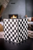 Black and White Checkered Pencil Holder - Whiskey Skies - ADAMS & CO