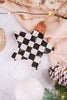 Black and White Checkered Star Ornament - Whiskey Skies - ADAMS & CO