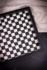 Black and White Checkered Wooden Tray - Whiskey Skies - ADAMS & CO