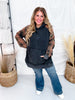 Black & Brown Plaid Mineral Wash Pouch Pocket Hi - Lo Hoodie - Whiskey Skies - JADE BY JANE