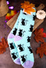 Black Cat Fuzzy Crew Socks - Whiskey Skies - CRESCENT SOCK COMPANY