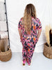 Black Cat Pajama Set With Short Sleeve Top & Joggers - Whiskey Skies - SHIRLEY & STONE