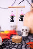Black Cat With Witch Hat Earrings - Whiskey Skies - PERIWINKLE BY BARLOW