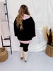 Black Colorblock Hoodie with Rainbow Accents - Whiskey Skies - WHITE BIRCH