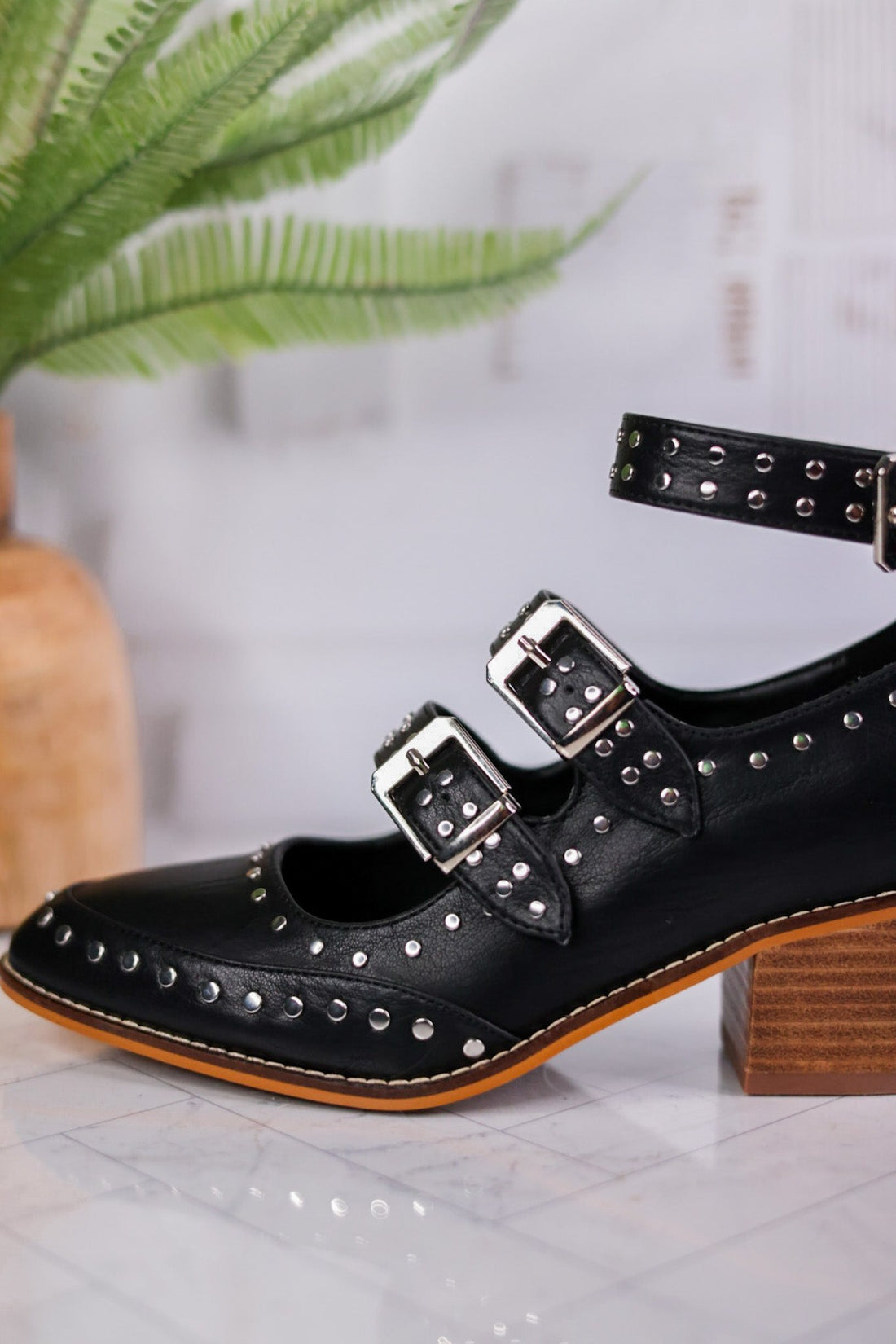 Black Corky Cackle Adjustable Buckle Shoes - Whiskey Skies - CORKYS FOOTWEAR