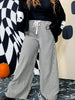 Black & Cream Gingham Wide Leg Pants - Whiskey Skies - HEIMISH