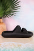 Black Cushioned Waterproof Slides - Whiskey Skies - SPRING FOOTWEAR