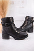 Black Donatella Heeled Boots - Whiskey Skies - VERY G