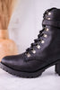 Black Donatella Heeled Boots - Whiskey Skies - VERY G