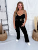 Black Double Buckle Brami - Whiskey Skies - PEBBY FOREVEE