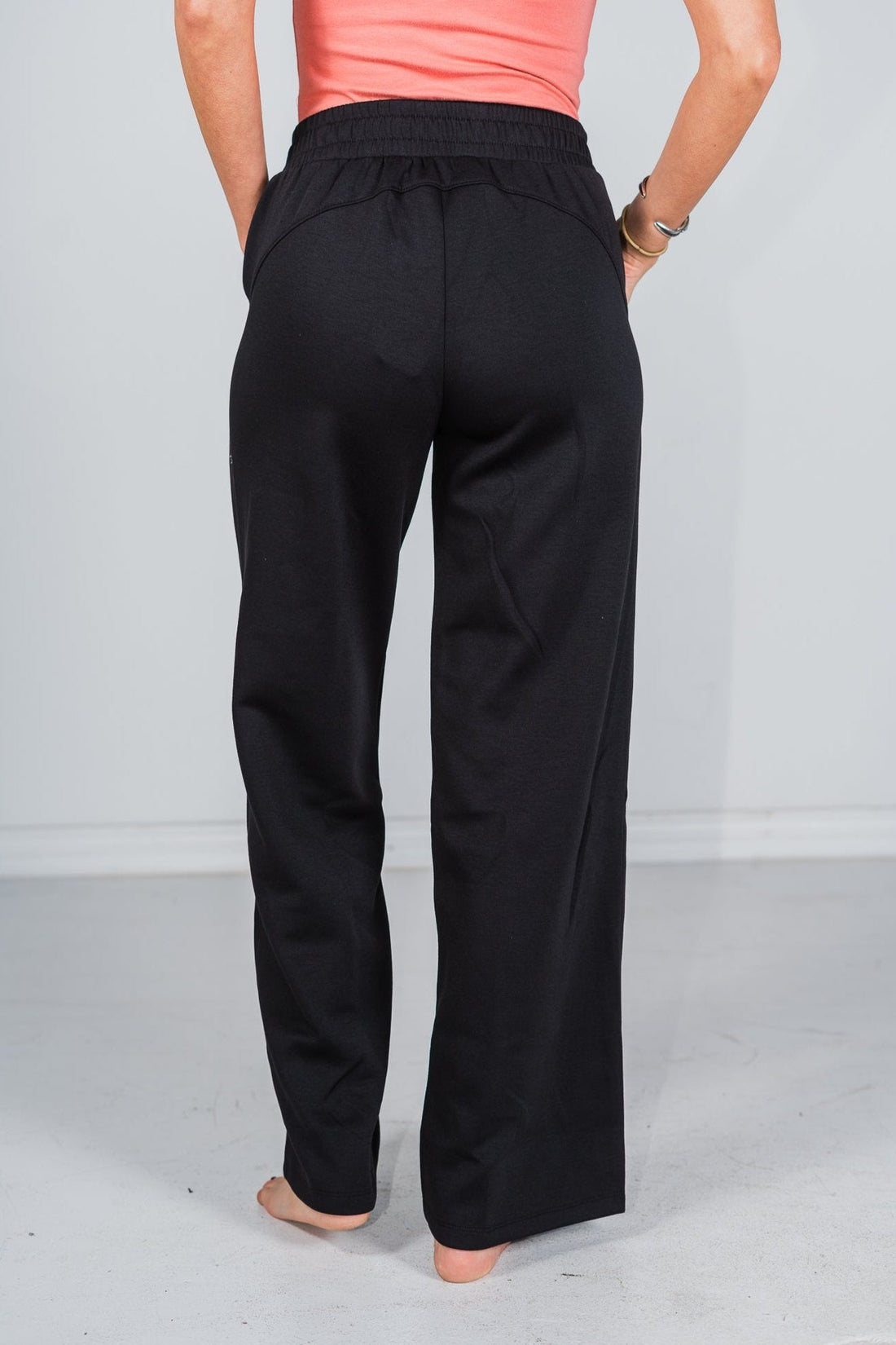 Black Elastic Waist Modal Pants - Whiskey Skies - DEAR SCARLETT