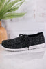 Black & Grey Lightweight Sneakers W/ Sherpa Lining - Whiskey Skies - VERY G