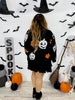 Black Halloween Themed Knit Sweater - Whiskey Skies - GEEGEE