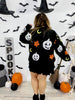 Black Halloween Themed Knit Sweater - Whiskey Skies - GEEGEE