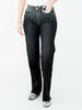 Black High - Rise Slim Wide Leg Jeans W/ Rhinestones - Whiskey Skies - LOVERVET BY VERVET