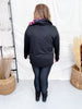 Black Hoodie With Half Zip and Pink Checkerboard Accents - Whiskey Skies - SHIRLEY & STONE