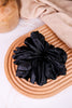 Black Jumbo Satin Sleep Scrunchie - Whiskey Skies - KAXI