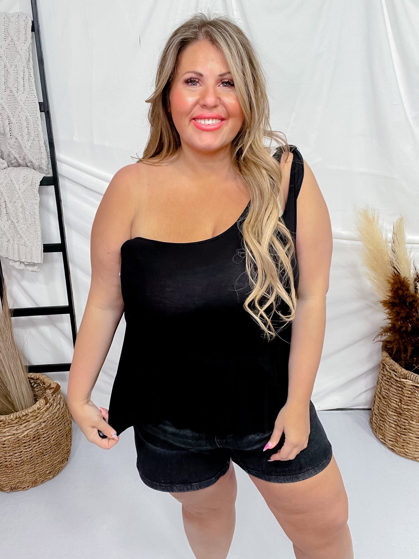 Black Keyhole Top - Whiskey Skies - WHITE BIRCH