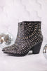 Black Line Dance Rhinestone Booties - Whiskey Skies - CORKYS FOOTWEAR