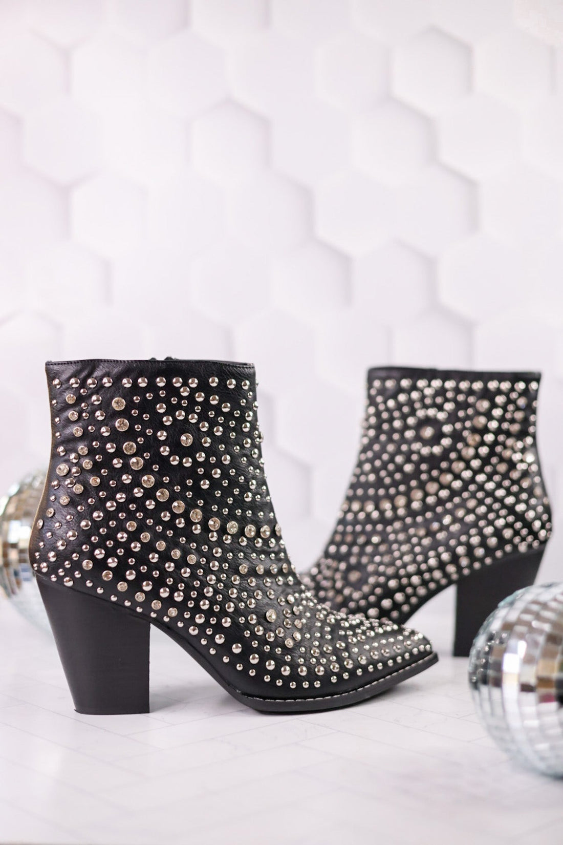 Black Line Dance Rhinestone Booties - Whiskey Skies - CORKYS FOOTWEAR