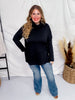 Black Long Sleeve Modal Tunic Top - Whiskey Skies - DEAR SCARLETT