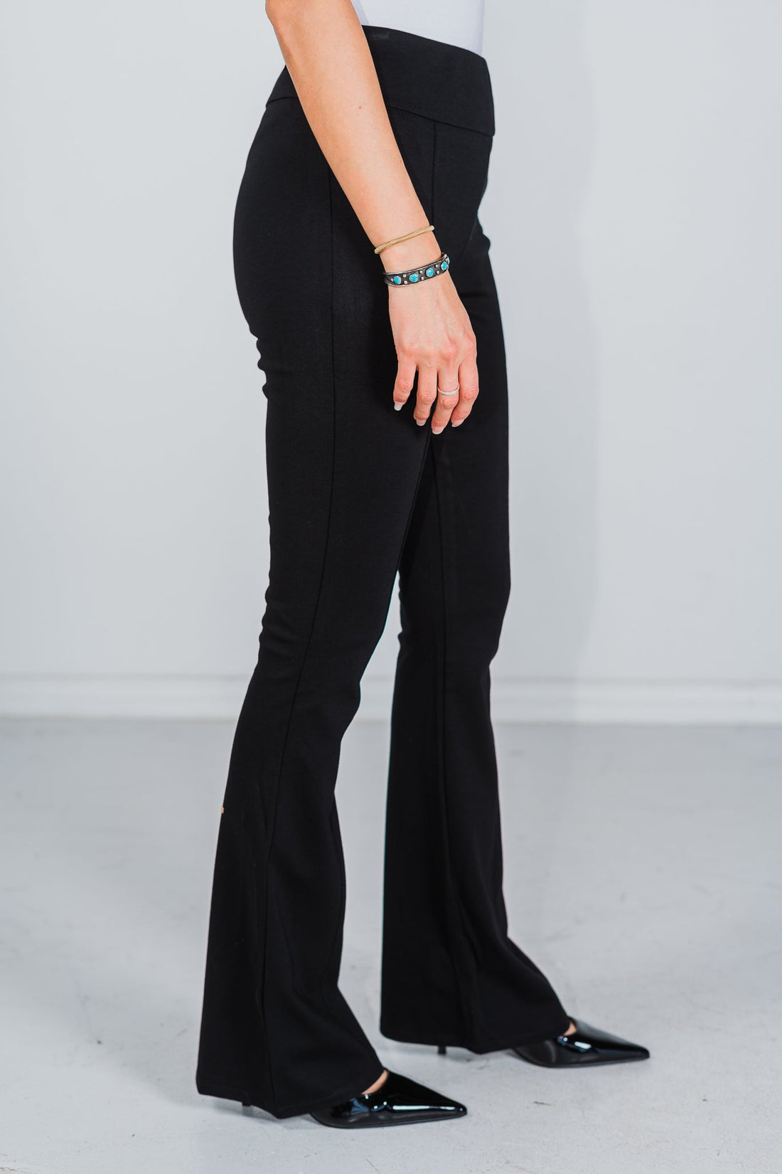 Black Magic High Waist Kick Flares - Whiskey Skies - DEAR SCARLETT