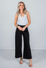 Black Magic Wide Cropped Pants - Whiskey Skies - DEAR SCARLETT