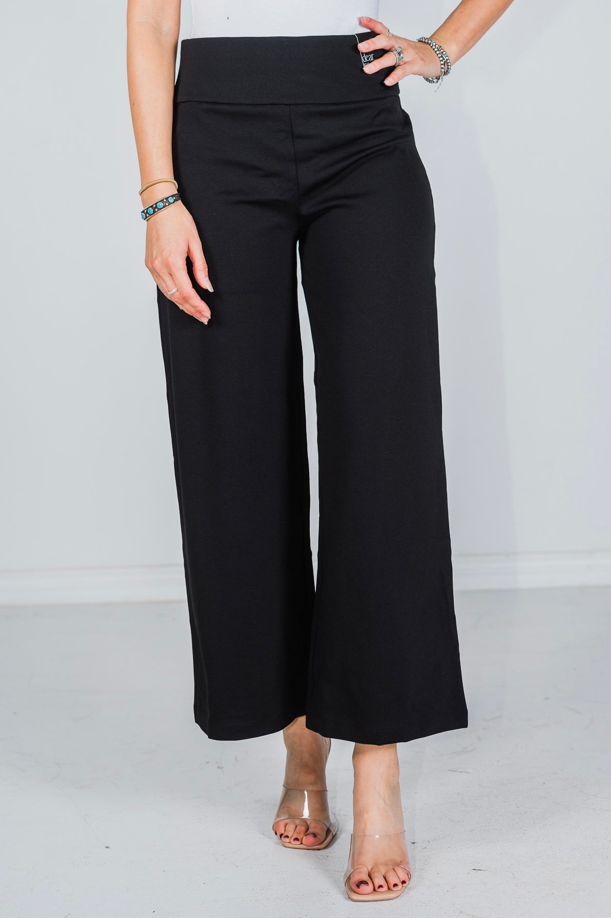 Black Magic Wide Cropped Pants - Whiskey Skies - DEAR SCARLETT