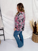 Black & Mauve Paisley Elastic Neckline Nashville Top - Whiskey Skies - DEAR SCARLETT