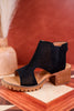 Black Milsy Chunky Heel Ankle Sandals - Whiskey Skies - VERY G