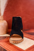 Black Milsy Chunky Heel Ankle Sandals - Whiskey Skies - VERY G