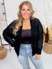 Black Open Front Crochet Cardigan - Whiskey Skies - EE:SOME