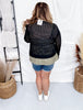 Black Open Knit Pullover Cocoon Body Cardigan - Whiskey Skies - COZY CO
