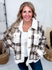 Black Plaid Sherpa Jacket - Whiskey Skies - ODDI