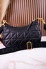 Black Quilted Nappa Leather Bag - Whiskey Skies - MYRA BAGS