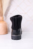 Black Quiver Ankle Booties With Sweater Cuff - Whiskey Skies - CORKYS FOOTWEAR