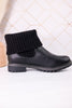 Black Quiver Ankle Booties With Sweater Cuff - Whiskey Skies - CORKYS FOOTWEAR