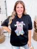 Black Rainbow Ghost Short Sleeve Graphic Tee - Whiskey Skies - JOCO INK GRAPHIC APPAREL