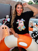 Black Rainbow Ghost Short Sleeve Graphic Tee - Whiskey Skies - JOCO INK GRAPHIC APPAREL