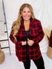 Black & Red Plaid Blazer - Whiskey Skies - SOUTHERN GRACE