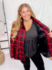 Black & Red Plaid Blazer - Whiskey Skies - SOUTHERN GRACE