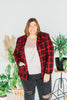 Black & Red Plaid Blazer - Whiskey Skies - SOUTHERN GRACE