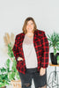 Black & Red Plaid Blazer - Whiskey Skies - SOUTHERN GRACE