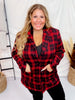 Black & Red Plaid Blazer - Whiskey Skies - SOUTHERN GRACE