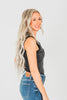 Black Rhinestone Bodysuit - Whiskey Skies - WHITE BIRCH