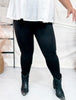 Black Rhinestone High Waist Leggings - Whiskey Skies - WHITE BIRCH